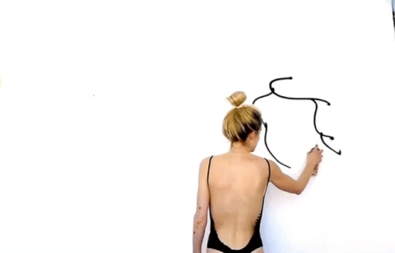 ANNA! drawing on a wall